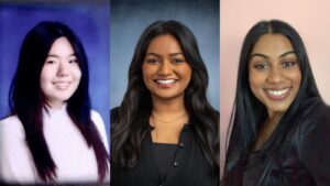 Photos of Anh Nhu Emily Tran, Aanjana Piratheeparatnam, and Kiruththika Pushpalingam